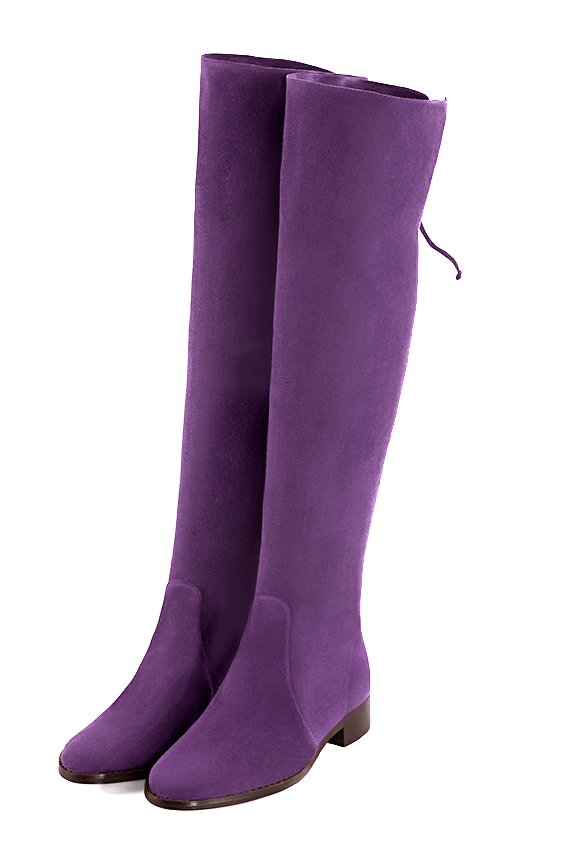 Amethyst purple dress thigh-high boots for women - Florence KOOIJMAN